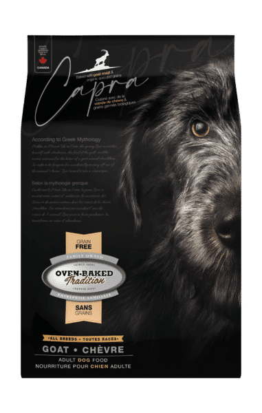 Nourriture pour chien adulte sans grains toutes races – Chèvre 1 GF CAPRA Goat All Breed Front SG CAPRA Chevre Toutes Races Face