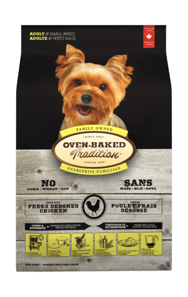 Nourriture pour chien adulte petite race - Poulet 1 Small Breed Chicken 3D front Petite Race Poulet face