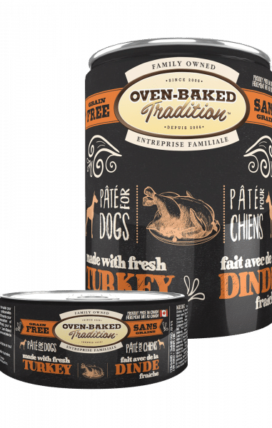 Grain-free pâté for adult dogs - Turkey 1 Conserves 155g 354g DINDE Poulet Site Web OBT copy
