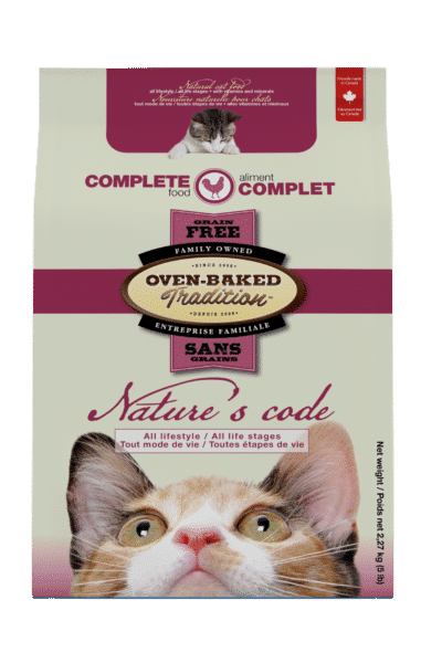 Grain free food for cats of all life style and life stages - Chicken 1 CAT Natures Code Regular Chicken Front CHAT Poulet Regulier Face