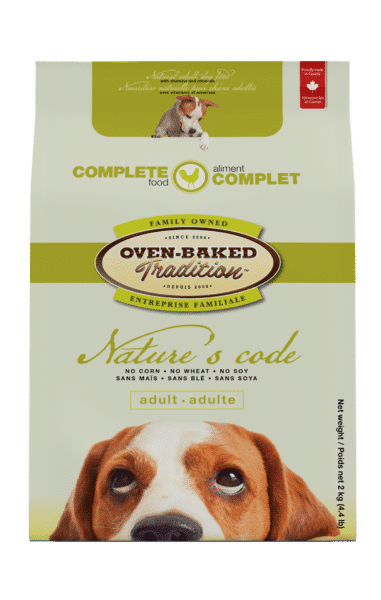 适用于所有犬种的全天然狗粮——鸡肉 1 DOG Natures Code Regular Chicken Front CHIEN Poulet Regulier Face